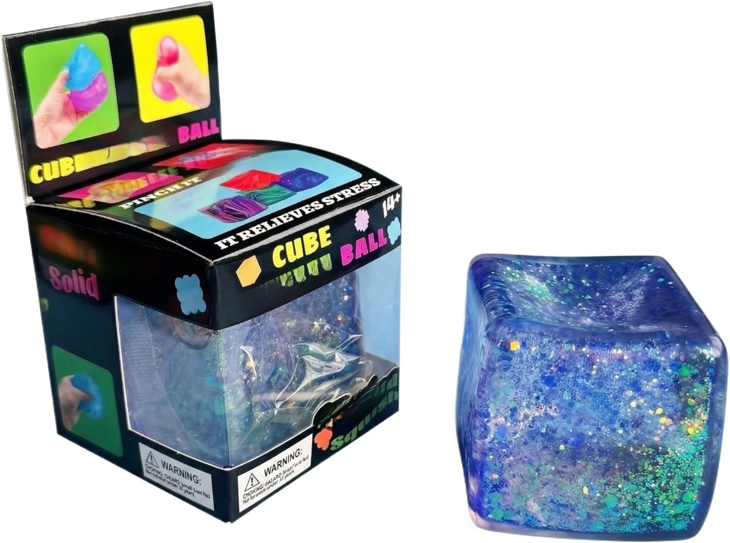 Squishy Stress Cube Squishy Slow Rising Fidget Cube Sensory for Anxiety Stress Relief High Density Ice Squeeze Ball Cubes ? (#03) : Toys & Games